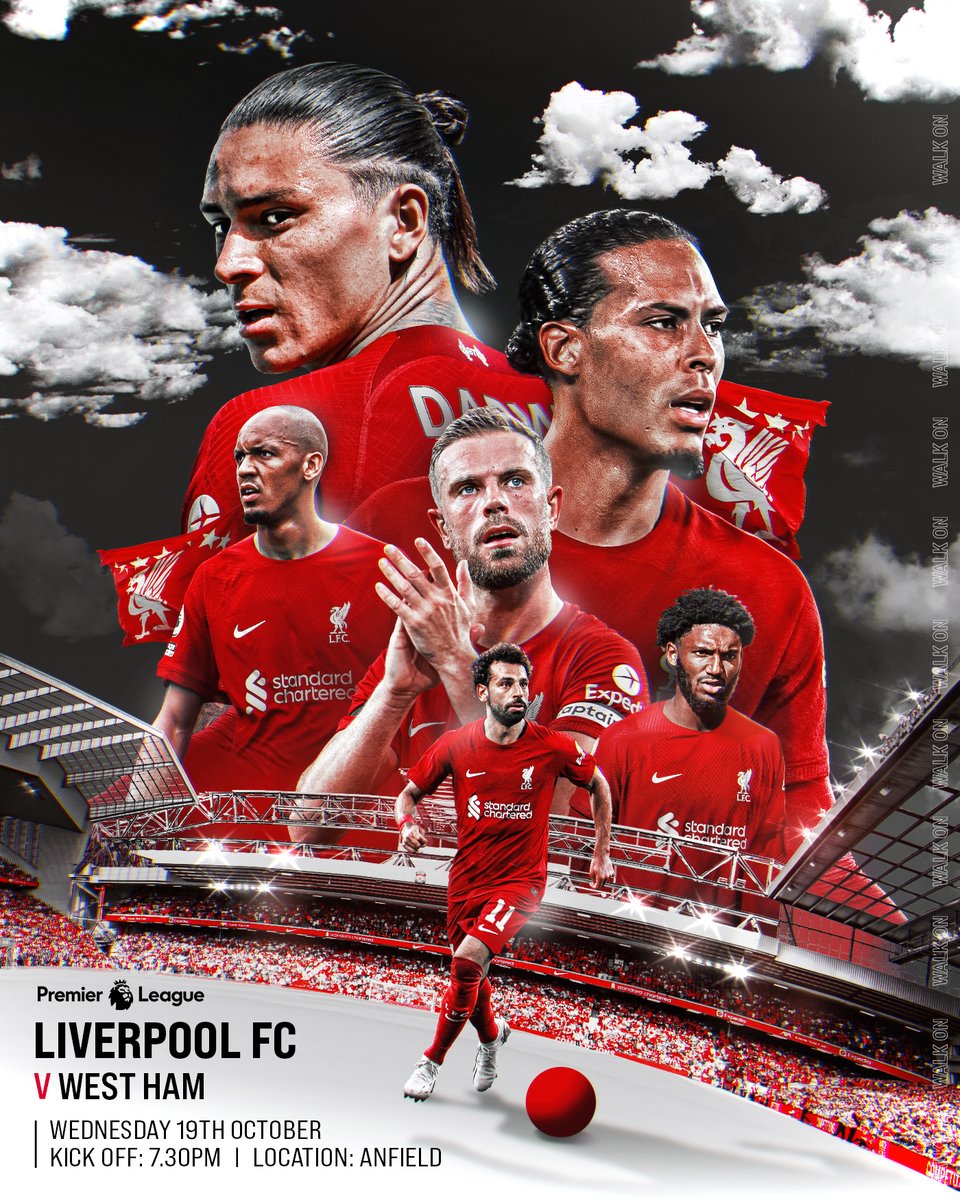 🔴 MATCHDAY ⚔

Back in action as West Ham visit Anfield 🏟

#WalkOn | #LIVWHU