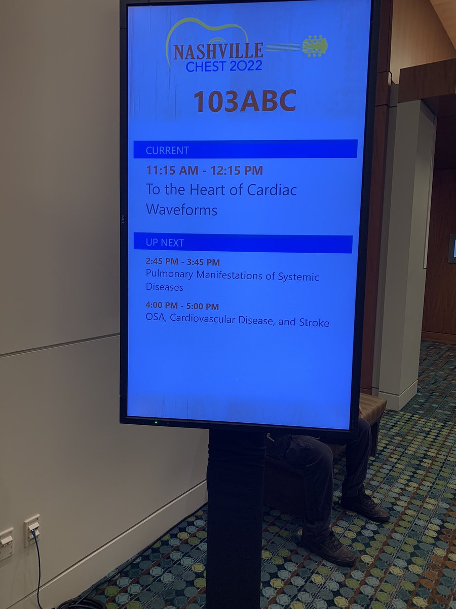 It was great to meet <a href="/RaniaRightHeart/">Rania Esteitie, MD FCCP ATSF</a> in real life #mottirl at #CHEST2022! We were both heading to the same session <a href="/angel_coz79/">Angel Coz</a> The session was so popular it went to overflow and we were locked out!! <a href="/accpchest/">CHEST</a> staff: need a bigger room!