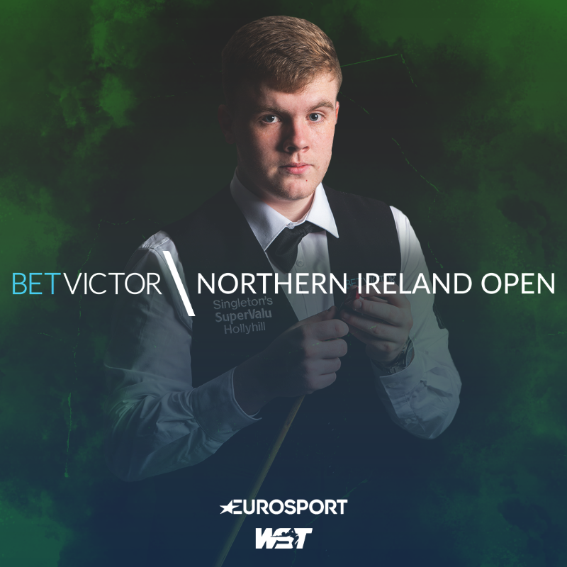 WeAreWST's tweet photo. Aaron Hill beats Judd Trump 4-1 in the last 64!

The Irishman made breaks of 52 &amp; 87 on the path to a shock victory in Belfast.

Tom Ford next... #HomeNations