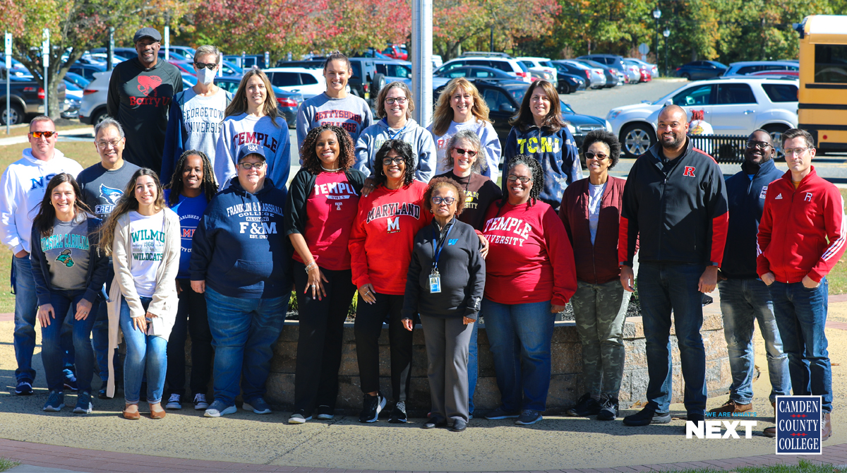 camdencc's tweet image. In honor of National Student Week, CCC staff shared their college and alma mater pride in Blackwood, Cherry Hill, and Camden City @NISTS! #TransferStudentWeek #wearewhatsnext #camdencc