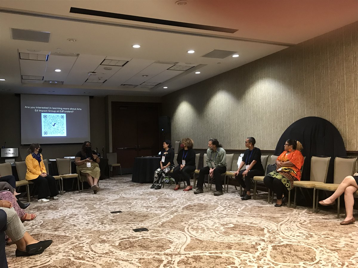 AyizeS's tweet photo. Nice! During the #EdFunders22 in #AustinTX, I got a chance to experience some of the #PowerOfArtsEducation w/ a #RhythmCircle & #ClapCircle and then played #REVOLVEgame by @reschool @dijoni @Edfunders @AMIUSA @IndigenousChLdr @selmekki @dochjamil @SarojaWarner #EdFundersLive https://t.co/9SARCjl0C5