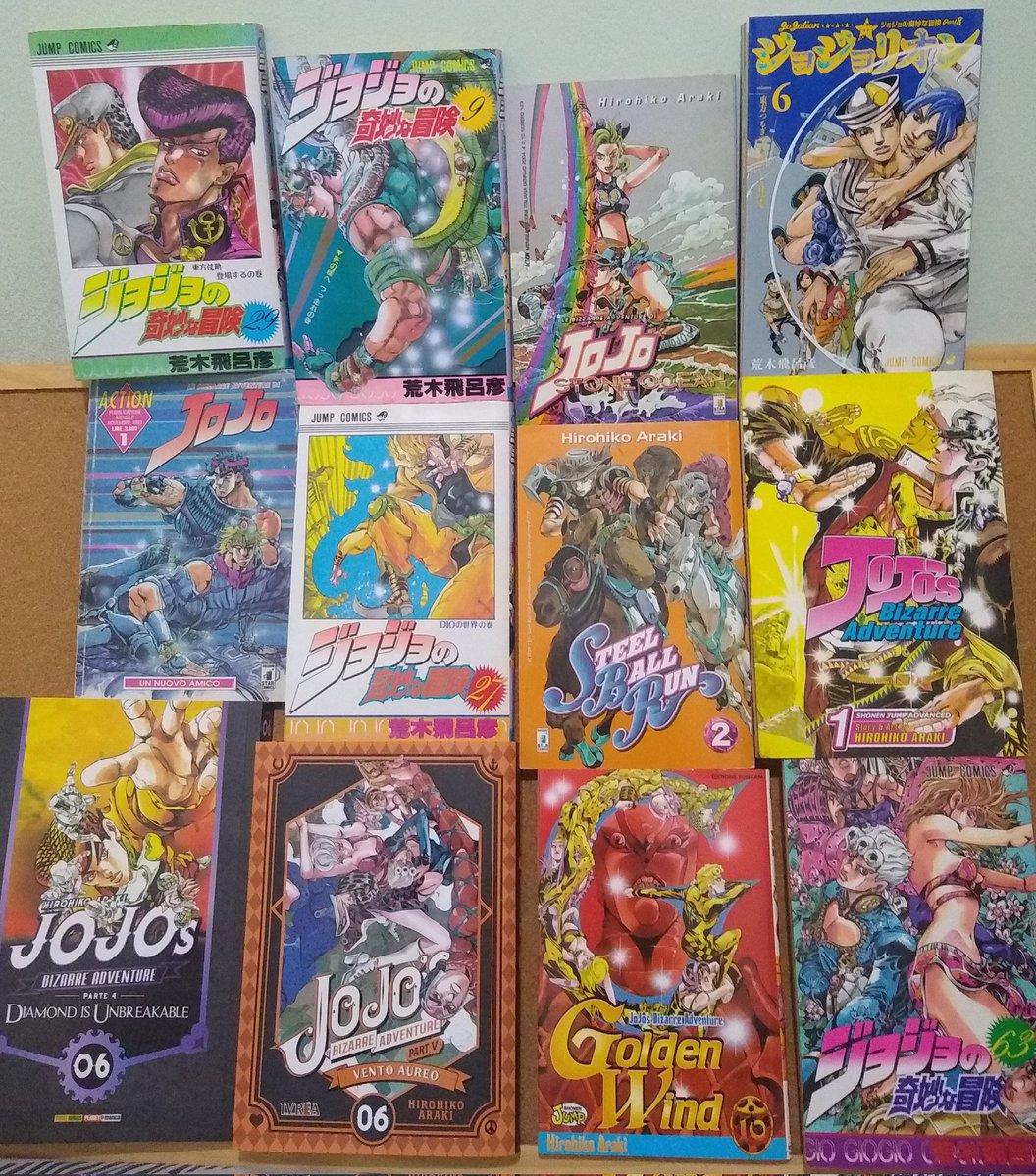 DoutorSocial's tweet photo. @BBMangas Um pouco da bagunça. O mais novo é a edição argentina. Mas séries completas mesmo só as partes 6 e 7 em japonês e tudo que saiu em português...
Calma...
Capítulos repetidos na shonen jump, só por que teve imagem colorida, conta?😅
Por que tem uns desses também... https://t.co/KV4vP55N9j