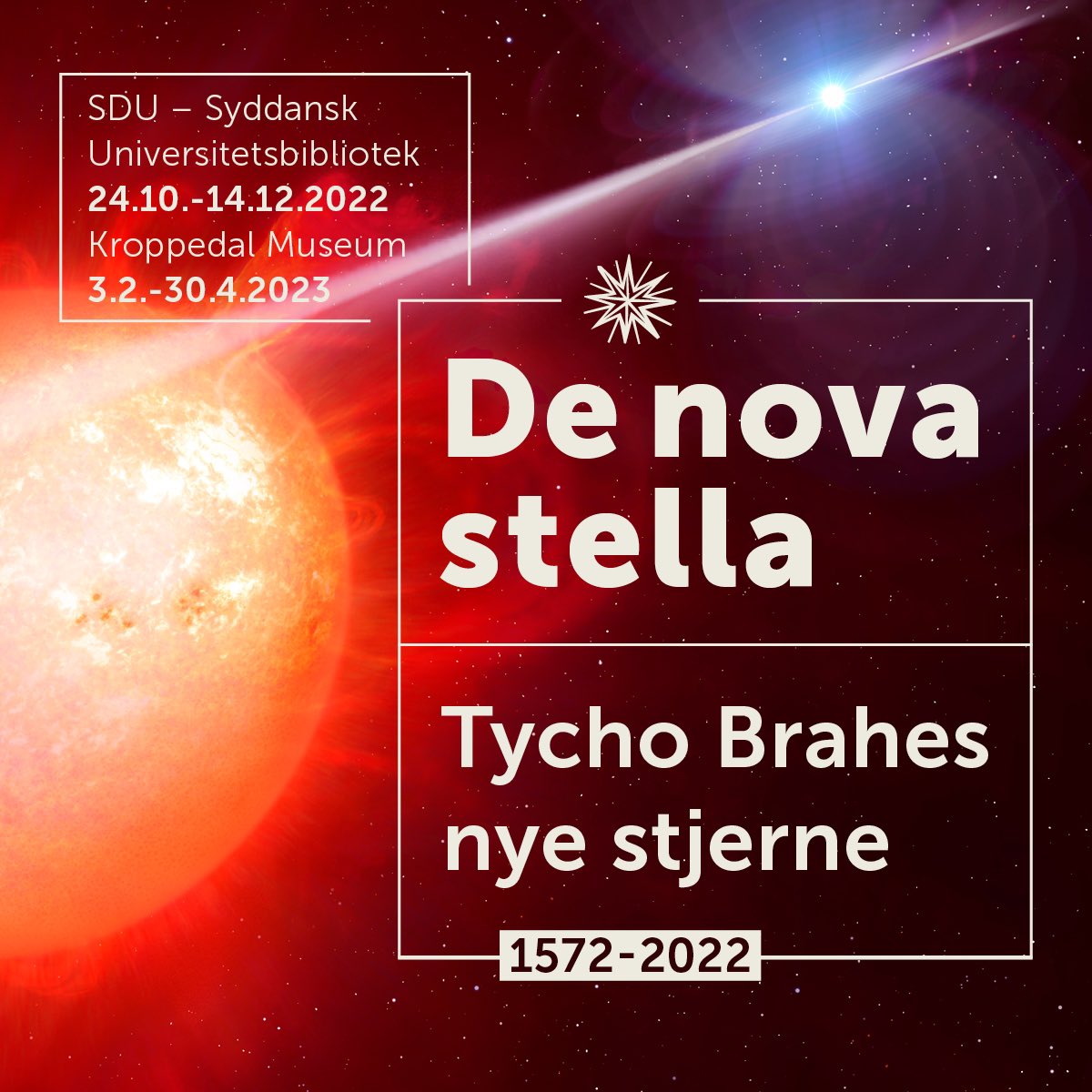 astronerd's tweet photo. Look up! Udstilling om Tycho Brahe @SDUlibrary📚 @SyddanskUni🎓 i #Odense mandag d. 24. okt. Gratis adgang for alle borgere man-fre kl. 8-16! Anledning er 450-året for Tychos opdagelse af supernovae💥 i Cassipeia✨ i 1572! #tycho2022 @DustAnja @kroppedalmuseum @Tina_Ibsen https://t.co/n3bSXfgonP