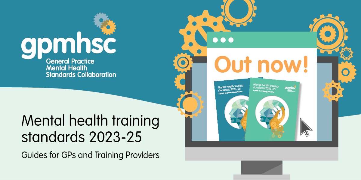 The GPMHSC Mental health training standards for 2023–25 are out now! The new Standards have been streamlined &amp; include new resources, glossary, revised learning outcomes &amp; best practice relating to mental health care. Find out more here bit.ly/3U4g43S