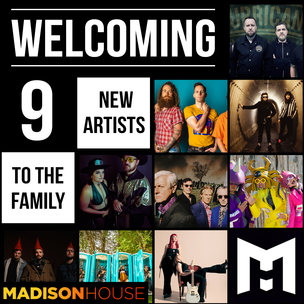 madisonhouse's tweet image. There is no Hocus Pocus here, we are welcoming 9 more artists to the #MadisonHouse Family with:

@BOOZE_AND_GLORY
@MeLikeBees  
@therealpackad  
@volk_band
The Fleshtones 
@peelanderz   
Gnome 
Dig Deep 
@dogpartylive