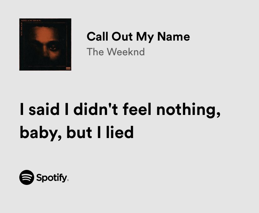thesadbaby's tweet photo. the weeknd / call out my name https://t.co/K3jfUTtdbA