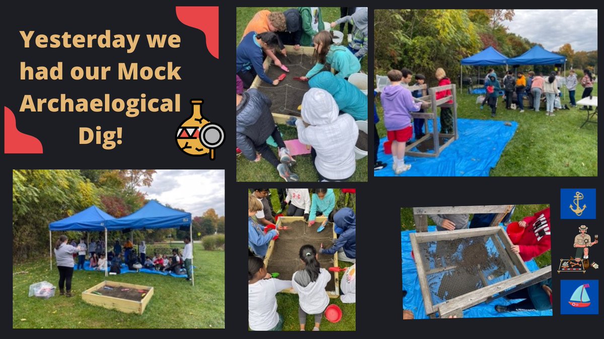 It’s that time of year when the 6th grade teams become archaeologists! Students were taught how to dig, sift, and take data like an archaeologist. They then analyzed their findings to create a narrative. Great job #sixnavy
#sherwoodlearns #sixthgrade #socialstudies #archaeology