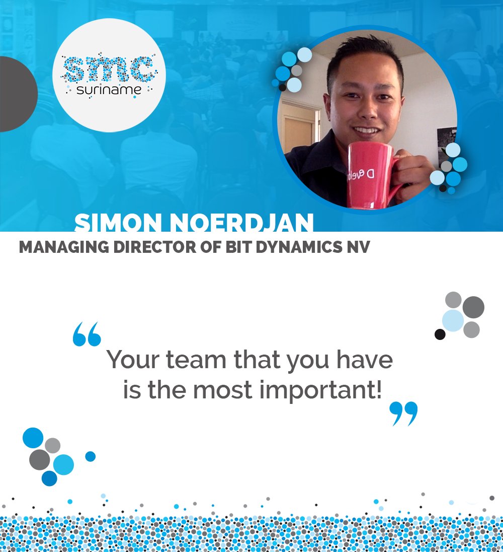 Simon Noerdjan, managing director of Bit Dynamics N.V was in a panel discussion at #SMCS21, shared his knowledge on the impact of Covid on E-Commerce. See you at #SMCS22! 🤩

No pass yet? Don't wait! 
Get your pass here! bit.ly/SMCS22SHOP

#SMCS22 #SocialMedia #Suriname
