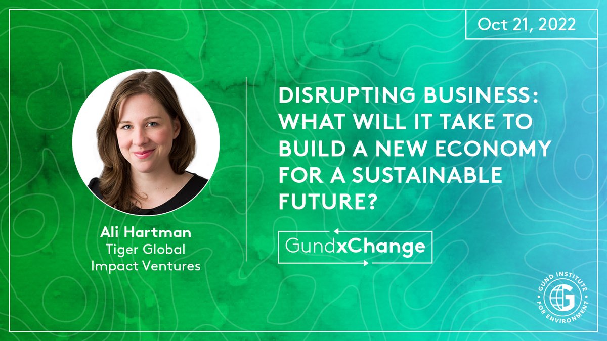 FRIDAY: What will it take to build a new economy that is just, inclusive &amp; sustainable?

Join Ali Hartman, Tiger Global (Philanthropic Ventures &amp; #ESG), who will explore ways to better manage &amp; evolve how we do business. #GundxChange

🍕12-1 pm ET, #UVM
📍go.uvm.edu/avgk6