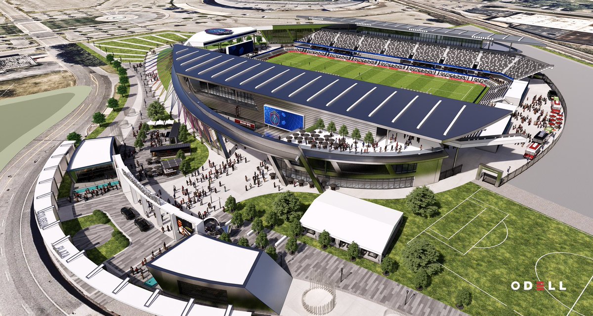 Memphis901FC's tweet photo. Memphis 901 FC announces plans for a new soccer specific stadium. 

The new 10,000 person capacity facility will be built within Liberty Park. https://t.co/7z2nx4nalB