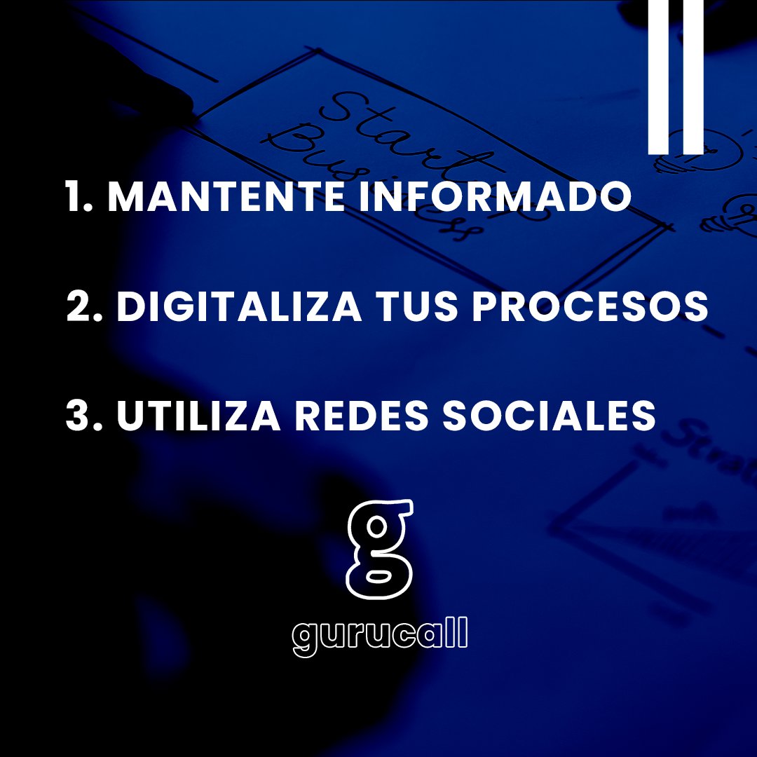 GurucallApp's tweet photo. Os traemos consejos para emprendedores:
1. Mantenerte informado
2. Digitalizar tus procesos
3. Usar rrss
4. Trato con tus clientes
5. Métricas
6. Experimenta.
Para conocer más contacta con uno de tus gurús o expertos favoritos.
Hazlo en: https://t.co/0uI1LQyTgm https://t.co/o0WAle1OoO