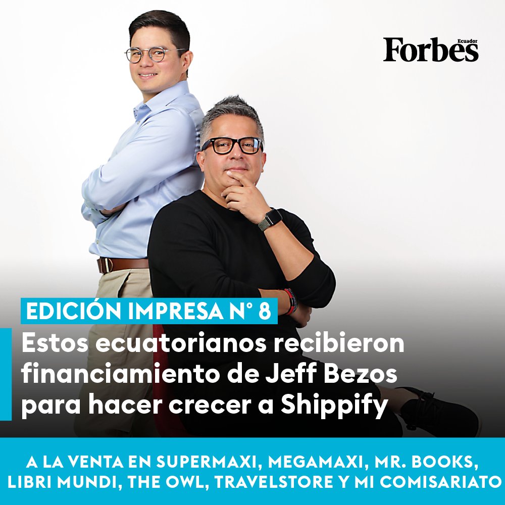 forbesecuador's tweet photo. ¿Cuánto es el patrimonio de @JeffBezos?
US$ 1️⃣3️⃣0️⃣.0️⃣0️⃣0️⃣ millones.
Puedes leer la historia de Luis Loaiza y Miguel Torres, fundadores de #Shippify, que llegaron a un trato 🤝 con el creador de Amazon, en nuestra nueva #EdiciónImpresa.
¡Disponible en nuestros puntos de venta! https://t.co/mCu6TNZZ5m