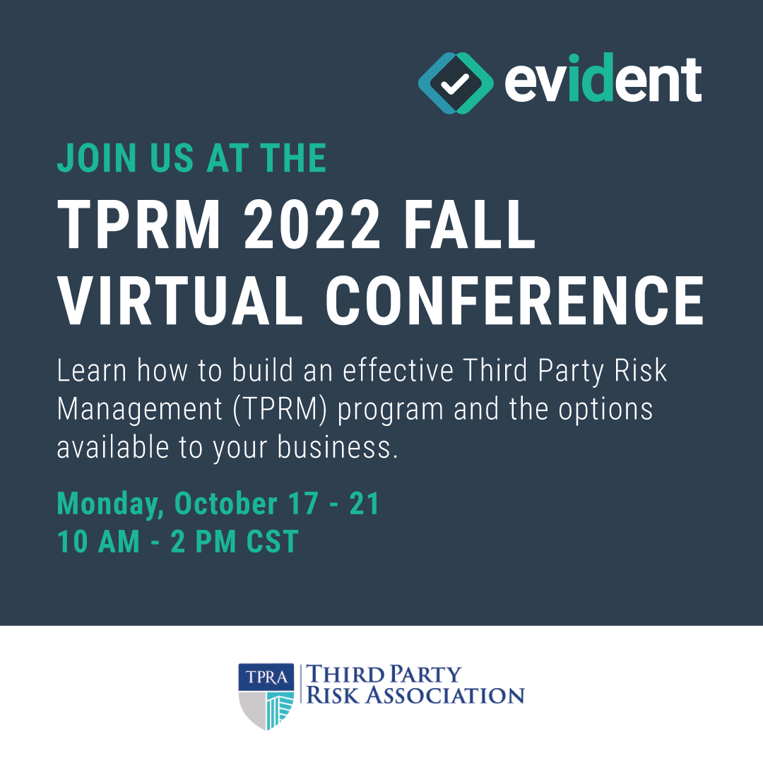 Excited to be a part of the TPRA Annual Virtual Conference this week and learn about the TPRM lifecycle, assessment approaches, onsite visits, and responding to/addressing third-party risk. #risk 

ow.ly/pG7K50LeNKL