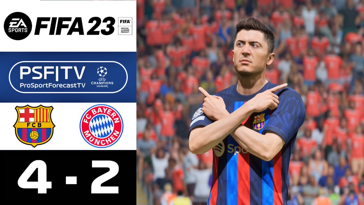 PSF_TV's tweet photo. Es ist wieder so weit 🤩 Unsere nächste Prognose zum #ChampionsLeague Spiel zwischen #Barca und #Bayern 🤩
🔹
https://t.co/iuhTarNNAd
🔹
#Fifa23 #BARBAY #CL #DAZN #YouTuber #smallstreamers #smallyoutubersupport #smallyoutuber https://t.co/EWfC0Myd4L