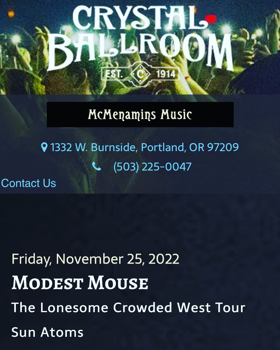 sun_atoms's tweet image. Modest Mouse with Sun Atoms 
at the Crystal Ballroom - 
Friday, Nov. 25th. 
🎟🔗bio
other dates soon
#modestmouse #sunatoms #littlecloudrecords #crystalballroom #portland #lonesomecrowdedwest #lettherebelight
