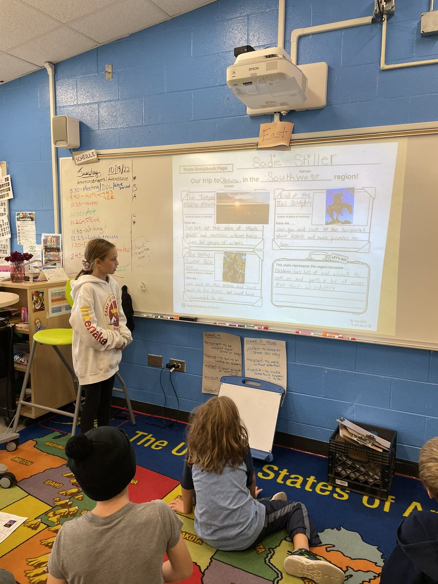 Sharing state research during social studies in 4th grade! <a href="/akarasick/">Amy Karasick</a> #109way #kiplingway