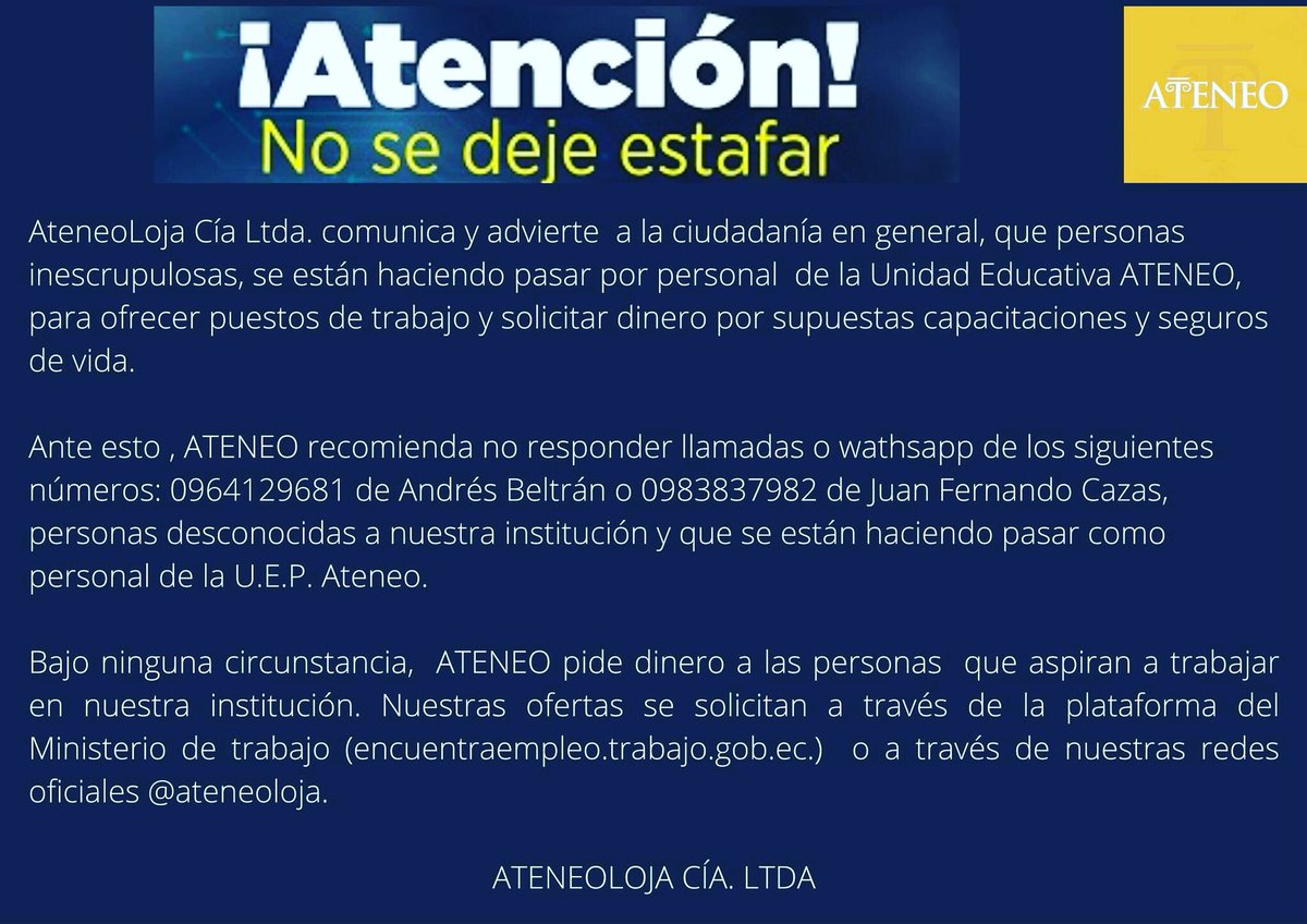 COLEGIO ATENEO tweet media