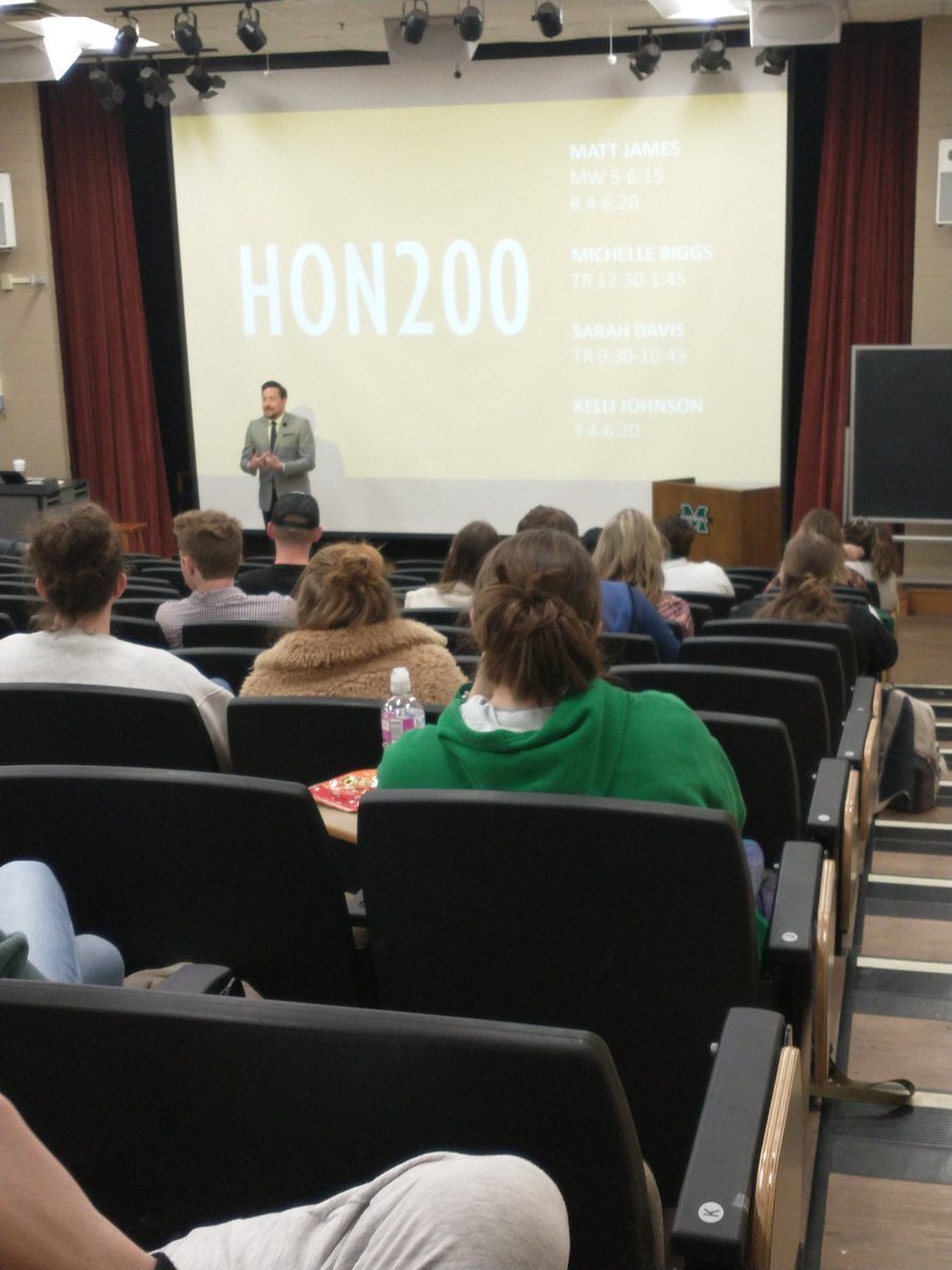 Enjoying the <a href="/MarshallUHonors/">MU Honors College</a> Honors Spring Preview. So much going on that advances the mission of honors education and enhances the experience of any major <a href="/marshallu/">Marshall University</a> as the pursue their degree. SH 154.