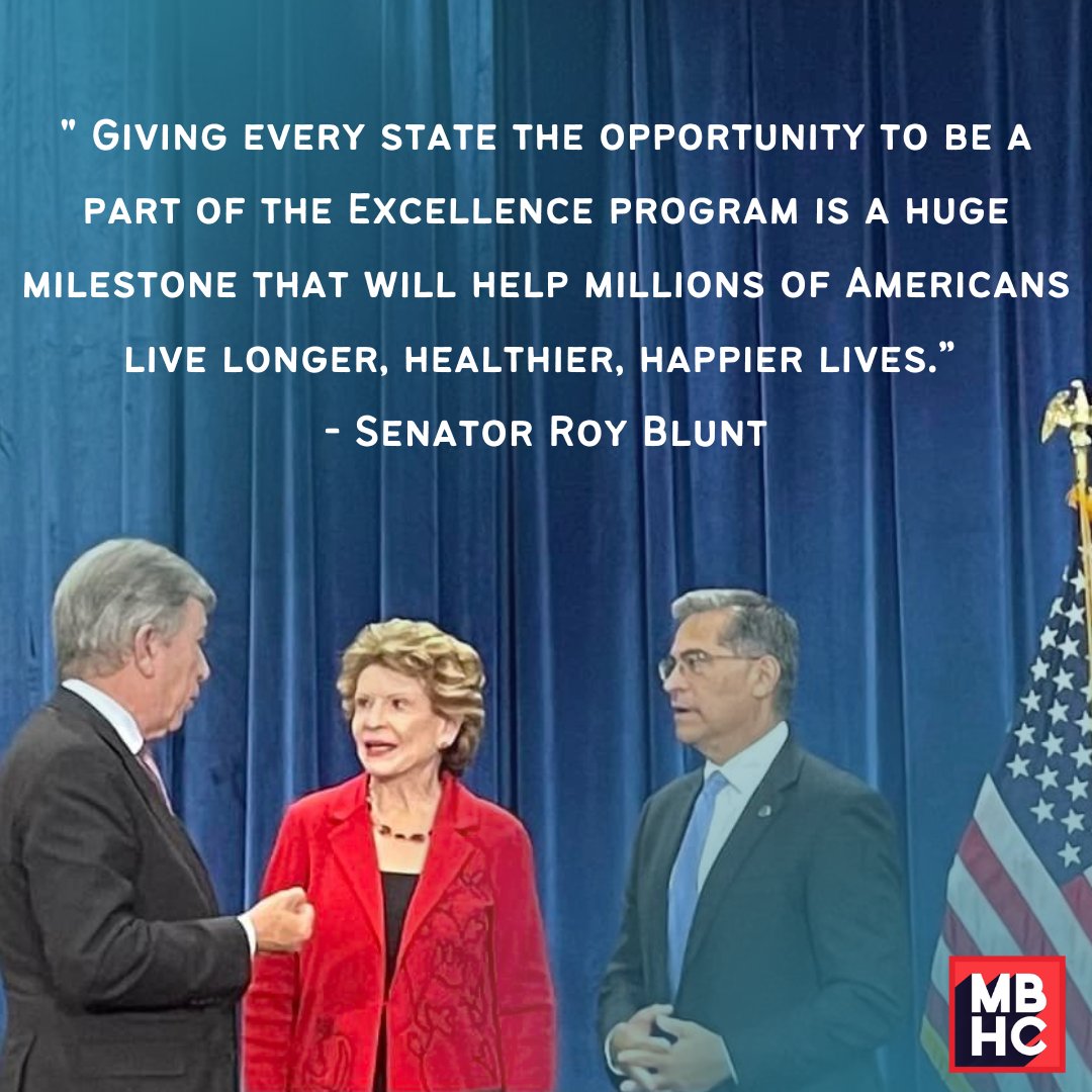 A monumental day for mental health policy. Thank you to <a href="/SenStabenow/">Sen. Debbie Stabenow</a> <a href="/RoyBlunt/">Senator Roy Blunt</a> &amp; Biden Administration leadership for the new state planning grants to expand the Certified Community Behavioral Health Clinics Model of Care nationwide. A tremendous investment in community treatment.
