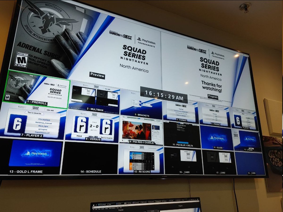 Got to do something exciting this past weekend. I had the chance to work as A1 on two <a href="/PlayStation/">PlayStation</a> Rainbow 6 Siege broadcasts for NA and EU tournaments. Was my first time stepping into #esports and hope to do more in the future. Amazing crew and amazing casters!! #RainbowSixSiege