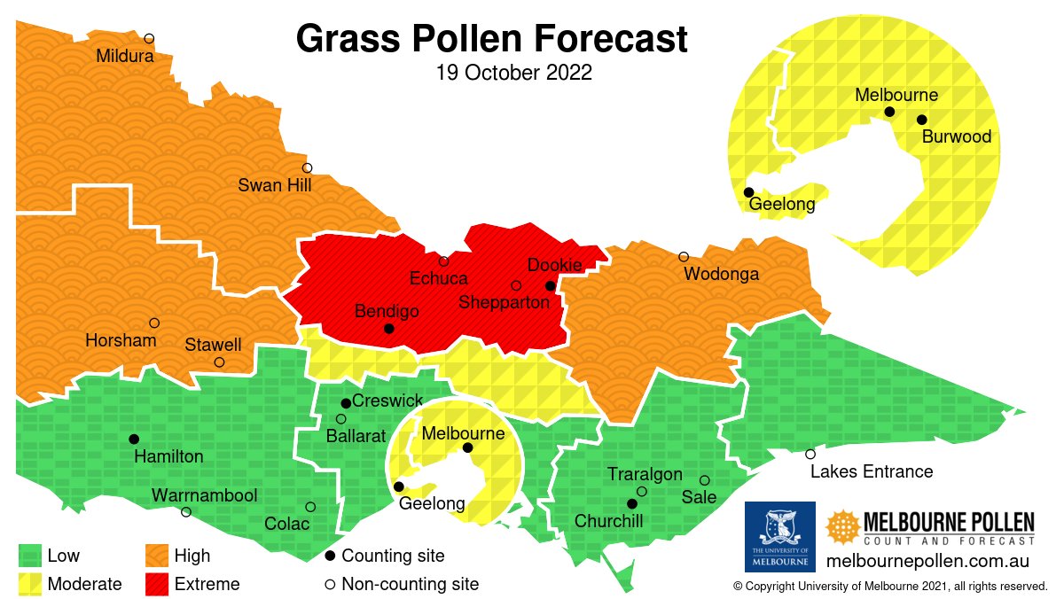 Melbourne Pollen Count and Forecast (MelbournePollen) / Twitter