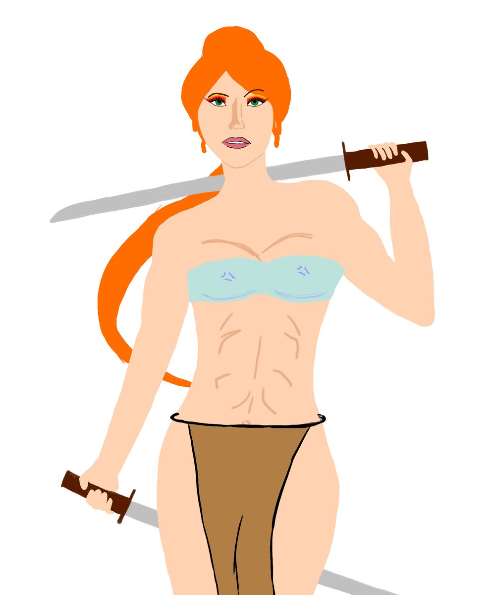 Alice_Whiteoff_'s tweet photo. This is the sexy female warrior I'm working on now. If you are curious about the progress, come watch my stream every Saturday at 9/10pm CET only on Twitch. https://t.co/GIduC0xYtZ