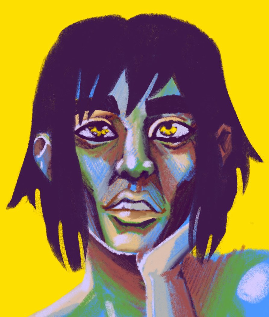 Trying to break out of a bad case of artistic stagnation by just doing wild experimental horseshit until I feel better. I've always struggled with colors and color theory so I'm just throwing everything I have into it now.