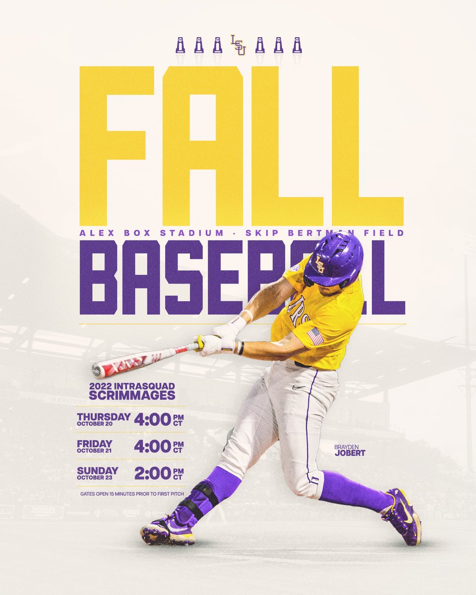 LSUbaseball's tweet photo. We've got your weekend plans right here ⤵️ https://t.co/OzxRGe7z76