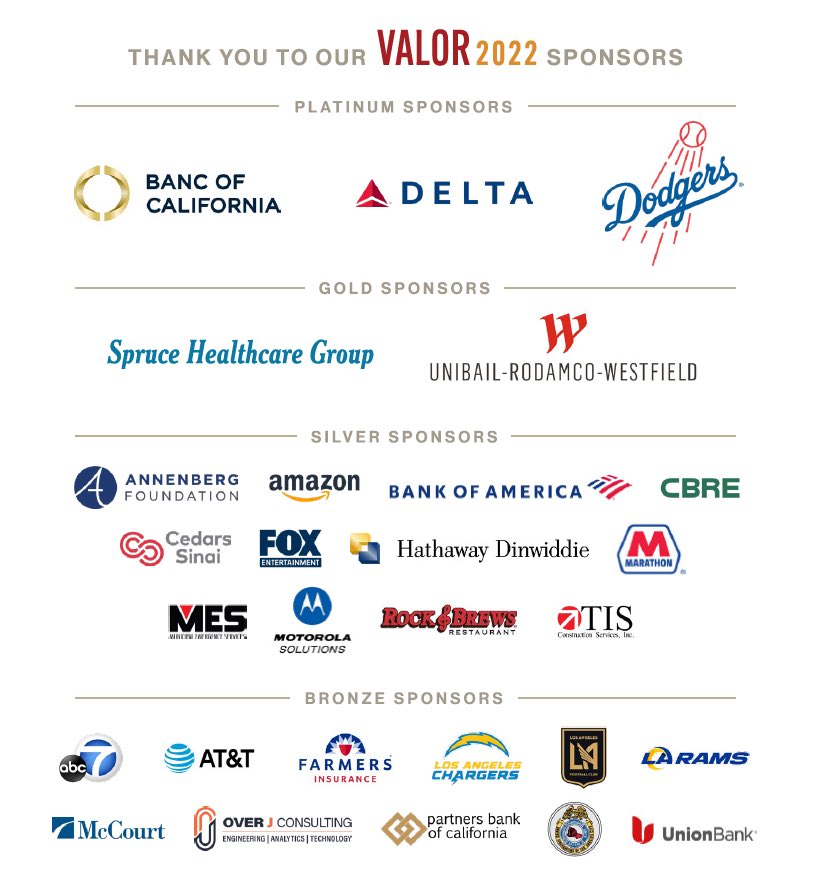LAFDFoundation's tweet photo. Attention LAFD friends and family – Tickets to the 2022 VALOR Awards are now on sale!
Click the link in our bio or visit https://t.co/hlaWoWsU7S to buy tickets.
#VALOR #LAFD #LosAngelesFireDepartment #LAFDfoundation #Dodgers #DodgerStadium https://t.co/RQJ9Uiqmgp