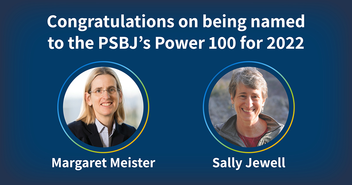With its annual Power 100 list, the @PSBJ highlights the pioneers, innovators and business luminaries who influence and define our region. Congrats to CEO Margaret Meister and to Symetra board member Sally Jewell on being named to the Power 100 for 2022. ow.ly/ufkj50LeNUa