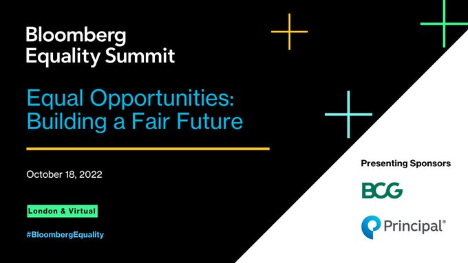 That brings the #BloombergEquality Summit to a close! Thank you to our Sponsors @BCG and @principal for making these important conversations possible. bloom.bg/3AvxOfI