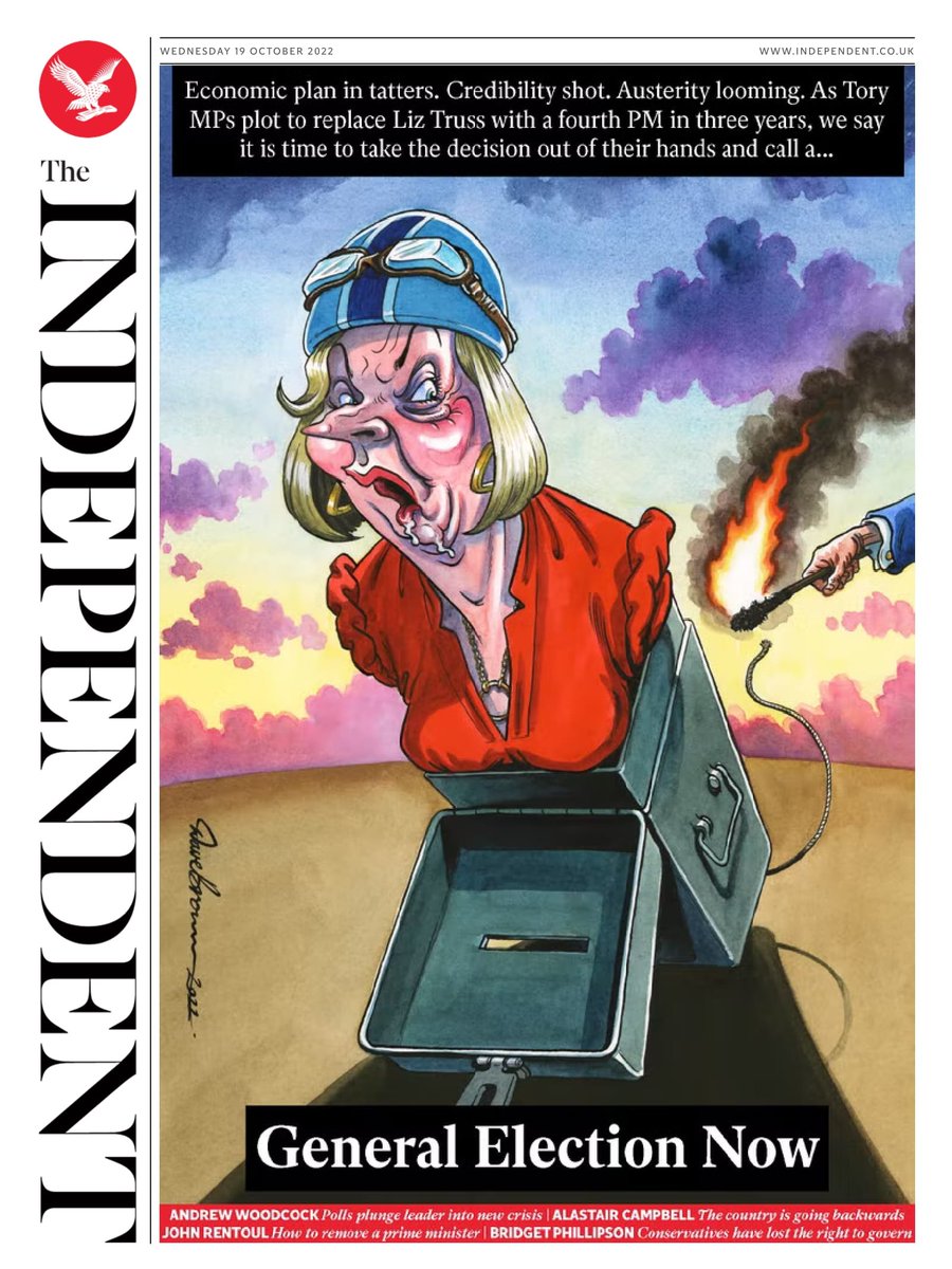 Brilliant front page from the Independent 😻 #EnoughIsEnough #GeneralElectionNow #GeneralElection2022 #TomorrowsPapersToday