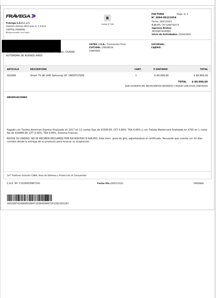 agusbicho's tweet photo. @SamsungArg Compré la tele en enero de 2021. En mayo 2022 ya no funcionaba. Tal cual denuncian, vencida la garantía, @SamsungArg me mandó a releerla. Modelo UN58TU7000. https://t.co/46TpsrZZ7v