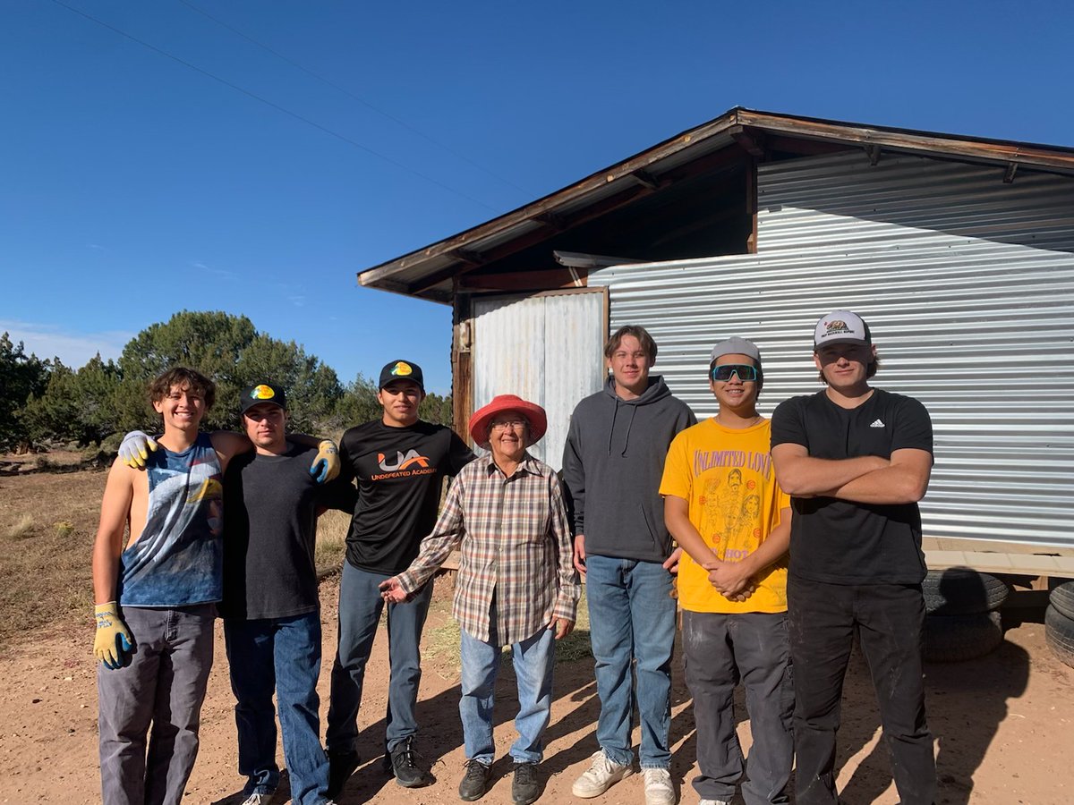 St. Anthony High School, Senior Baseball players; Ethan Cañon, Jake Searles, Max Contreras, Tyler Harris, Issac Salazar and Owen Shaw served the community of St. Anne’s Parish in Klagetoh, AZ on the Navajo Reservation over the weekend. Thank you gentlemen! 💜