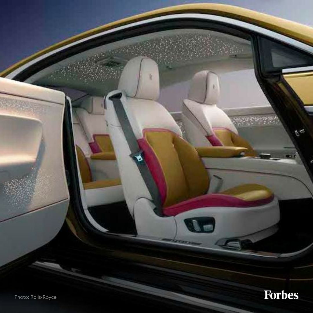 Forbes's tweet photo. Rolls-Royce has confirmed that by 2030 its entire product portfolio will be fully electric, starting with this Spectre. https://t.co/fF0RmAvsvy https://t.co/mxMs57uxf5