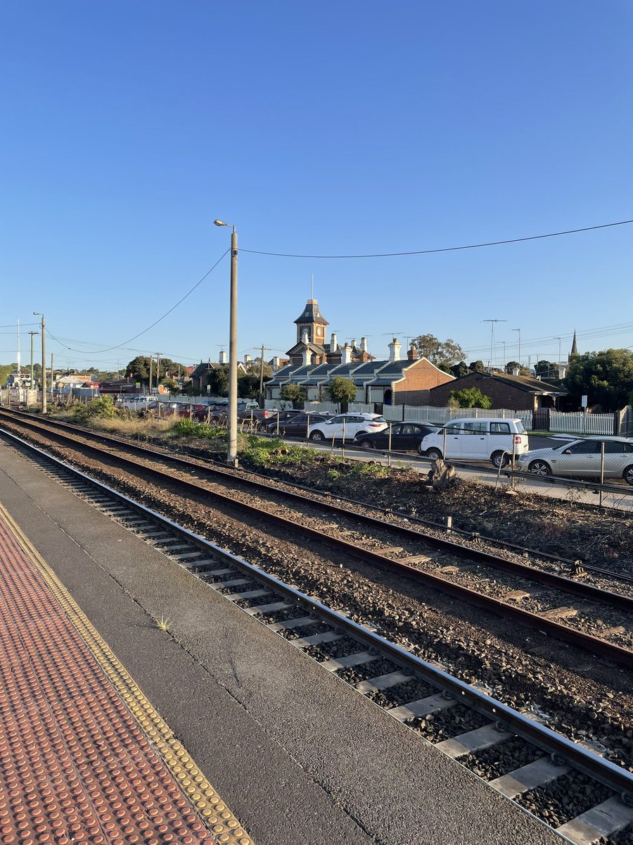 I couldn’t figure out what was wrong with this picture, then I realised I used to be able to watch the honeyeaters here while I waited for my train. Hey @vline_geelong , where did all the beautiful trees at South Geelong station go?