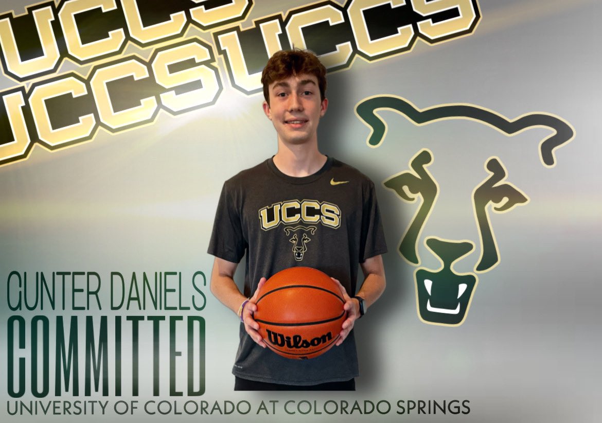 GunterDaniels1's tweet photo. Very excited to announce my COMMITMENT to the University of Colorado Colorado Springs! Extremely grateful to Coach Culver for believing in me! Also thanks to all the coaches that recruited me this summer. @UCCSMBB https://t.co/jgiMrddoko