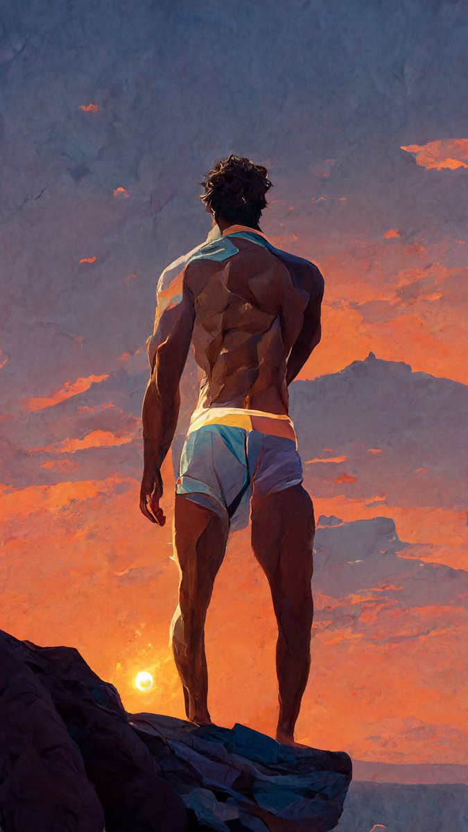Man. Sunset. 
#AIart #AIArtwork #midjourneyAi