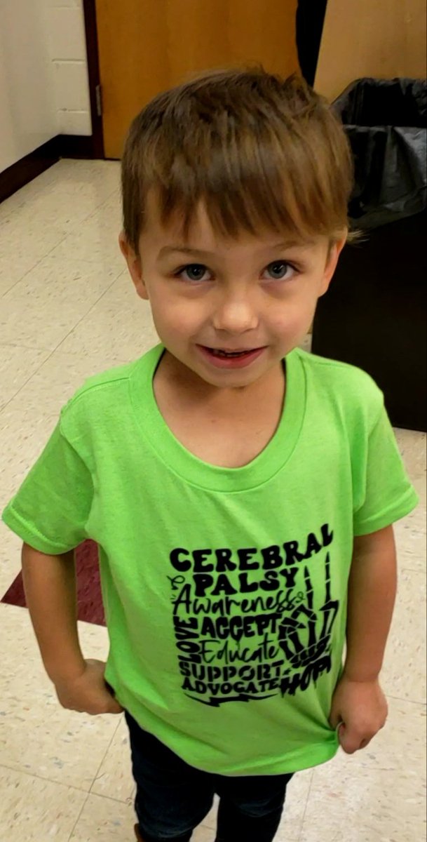 MsAmyatSPS's tweet photo. Disability Awareness Week! We are wearing green to show our support for Cerebral Palsy Awareness! #WeAreBTWE   @SPS_SpecialEd @SufVAschools #Everyonematters! https://t.co/4e1xYW3R7r