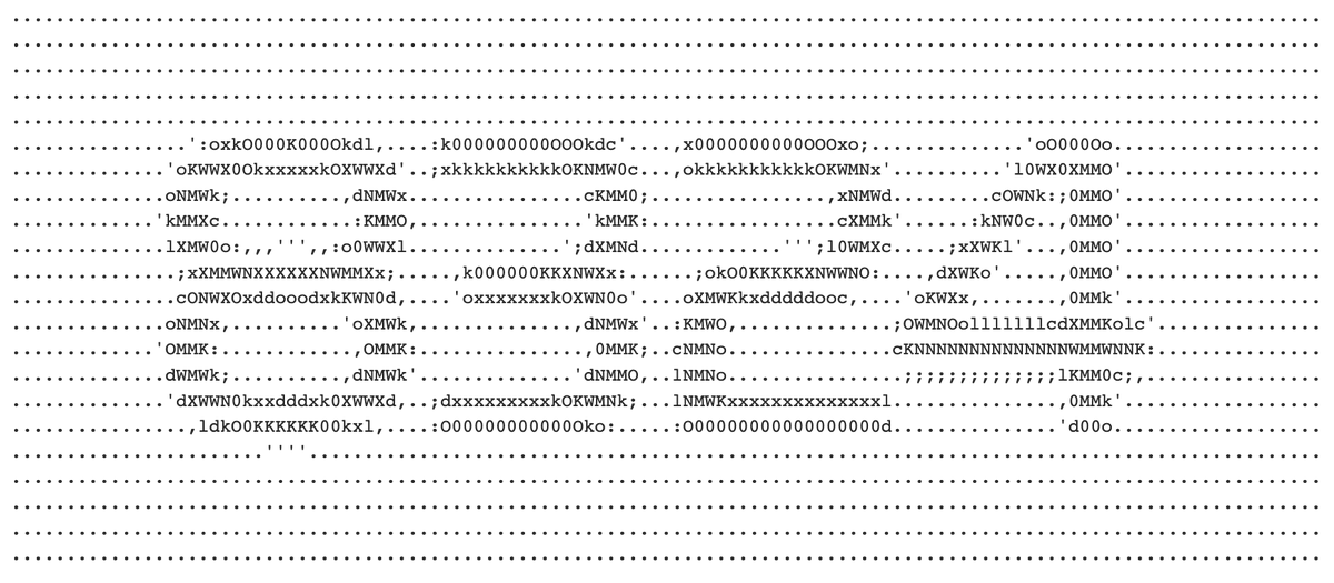 dejennx's tweet photo. having fun finding my aesthetic in ascii art https://t.co/3xmn8hPsBG