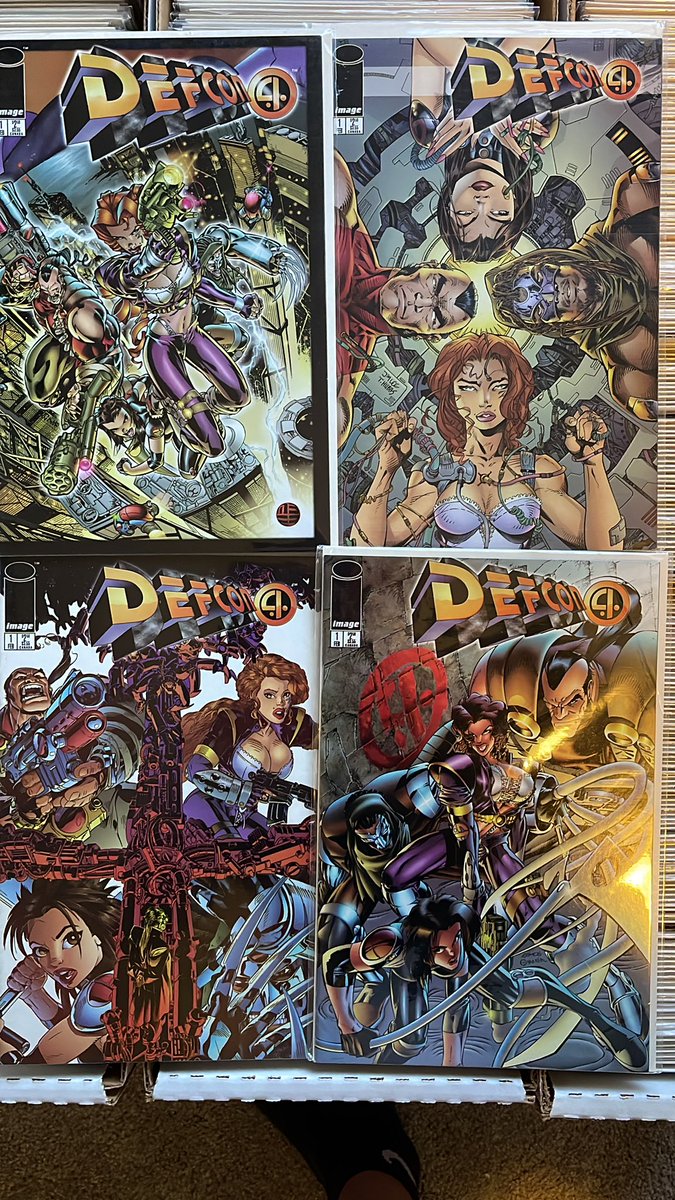 rholmes0520's tweet photo. Todays Wildstorm long box #1! It’s a favorite of mine. Too short lived. It’s DEFCON #1! My the team of Marriott and Broome. Regular and variant covers… #Wildstorm #DEFCON4 https://t.co/vcOT7EdNPt