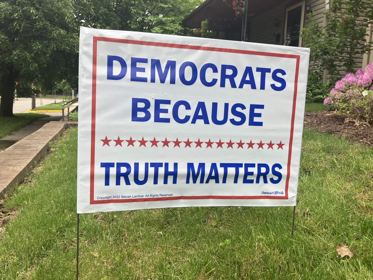 moneyfamine's tweet photo. My Partner received an irate email from a local MAGA type who objected to this sign I placed on our lawn. Res ipsa loquitur. https://t.co/rqyKnGym9M