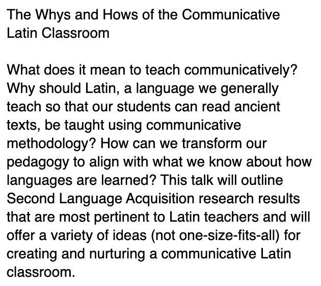 CUNYClassicsGC's tweet photo. Our department is hosting a Zoom lecture on Friday, 10/21 at 5pm
Please RSVP for link to Rkousser@gc.cuny.edu
Professor Jacqueline Carlon, University of Massachusetts
#classicstwitter #gcclassics #zoomlectures #latinteaching #humanitiesgc @gradcenter_dh @GC_CUNY https://t.co/gSkYAXRDyd