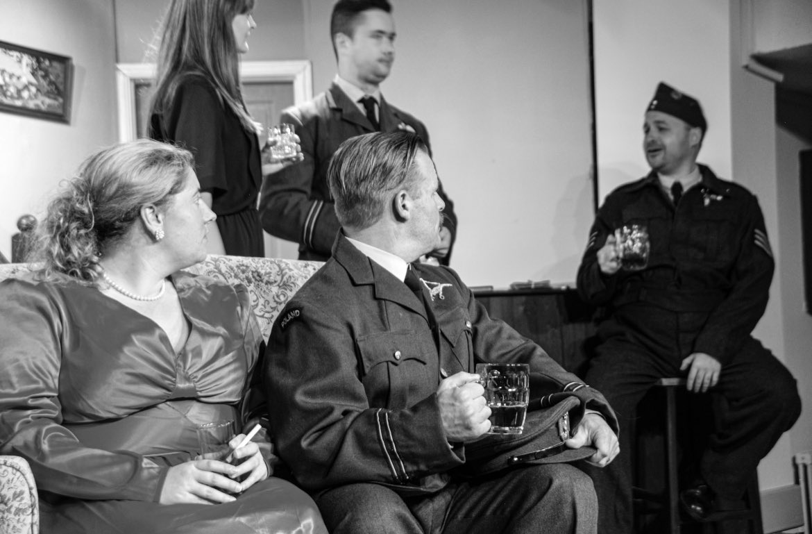 khakidevil's tweet photo. Still a very popular production.
We regularly provide uniforms for The Count, Teddy, Dusty, the Squadron Leader and Wiggy!
This production of #FlarePath was staged a couple of weeks ago by @TheatreAtBaddow! https://t.co/aT0anQjBbb