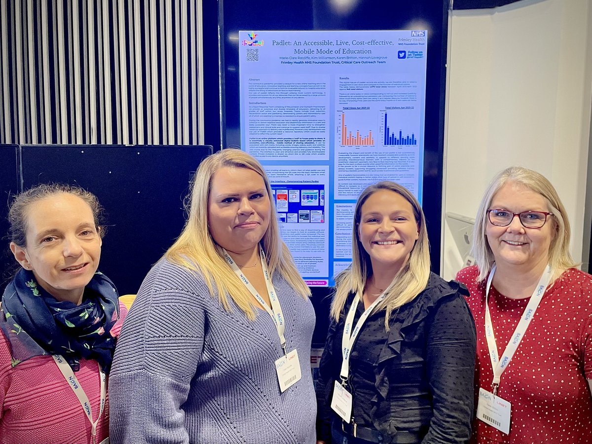 Thank you @BACCNUK for a great opportunity for our team to represent Frimley Health in Belfast and give us the opportunity to meet and network with so many people #IACCNConf2022 @credland_nicki @NOrF_CCO_RRS @FrimleyHealth