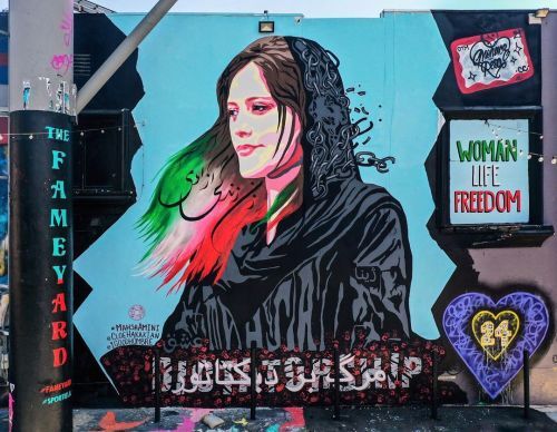 #MahsaAmini tribute mural by @cloehakakian and @1goodhombre in... #StreetArt SUPPLY amzn.to/3tCAPJn