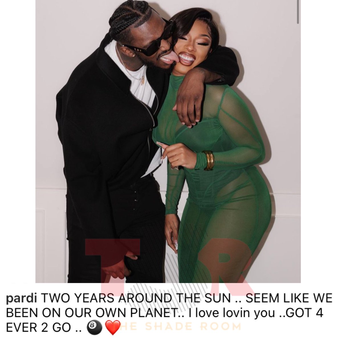 TheShadeRoom's tweet photo. Awww 🥹 I need a tissue! Happy Anniversary Pardi &amp; Meg 🥰❤️ https://t.co/beypKhIBFT