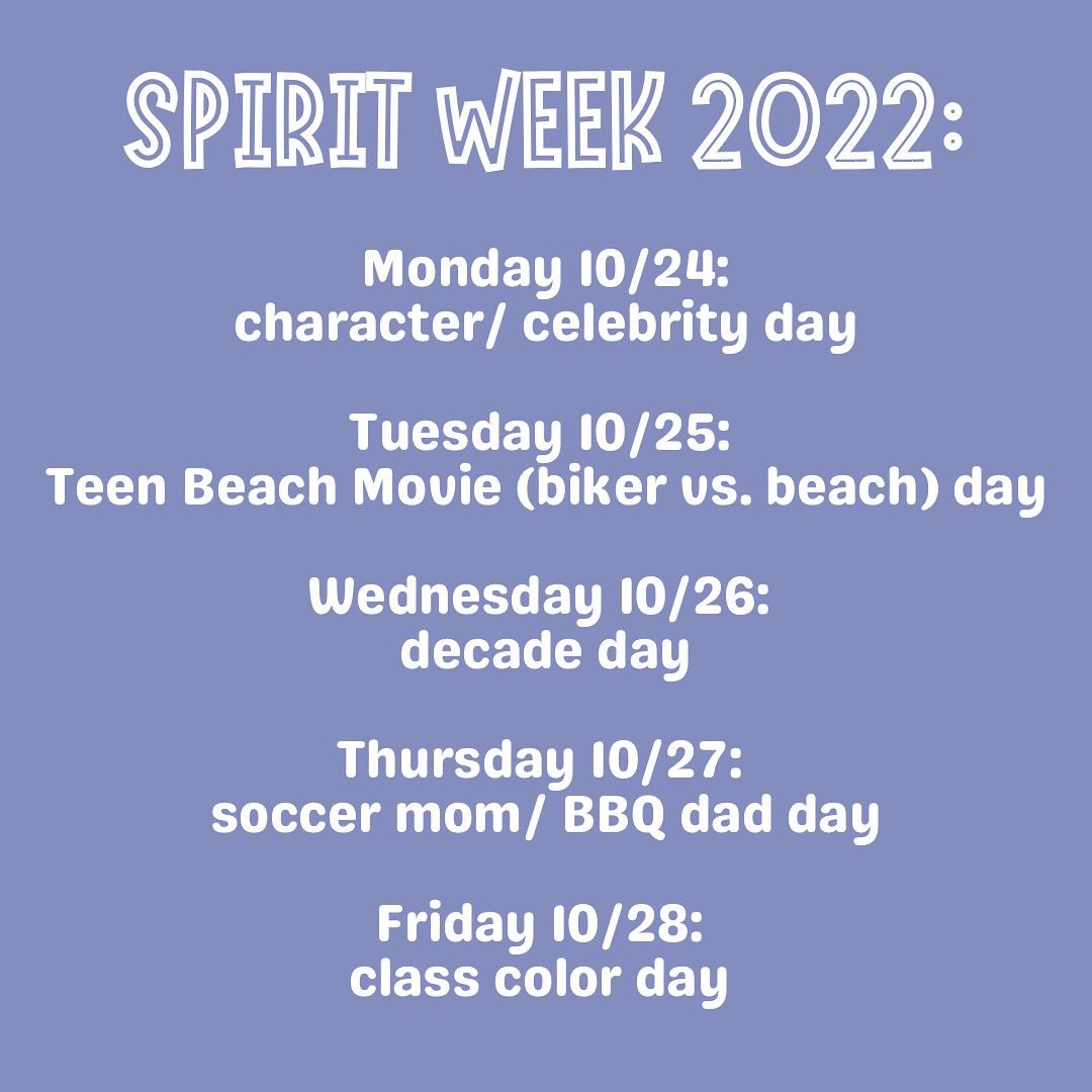 Phs_Stu's tweet photo. SPIRIT WEEK IS NEXT WEEK!🎉🥳 https://t.co/mAQKbgoJH4