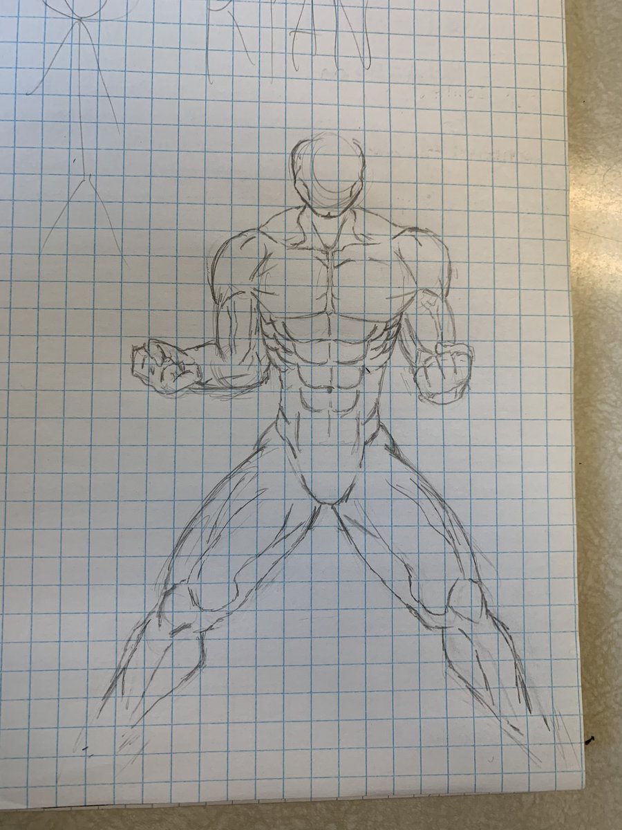 Sieg_rie's tweet photo. Drawing i made while waiting for class to end after beasting on a math exam #art #drawing #anatomy https://t.co/adA0Nba244