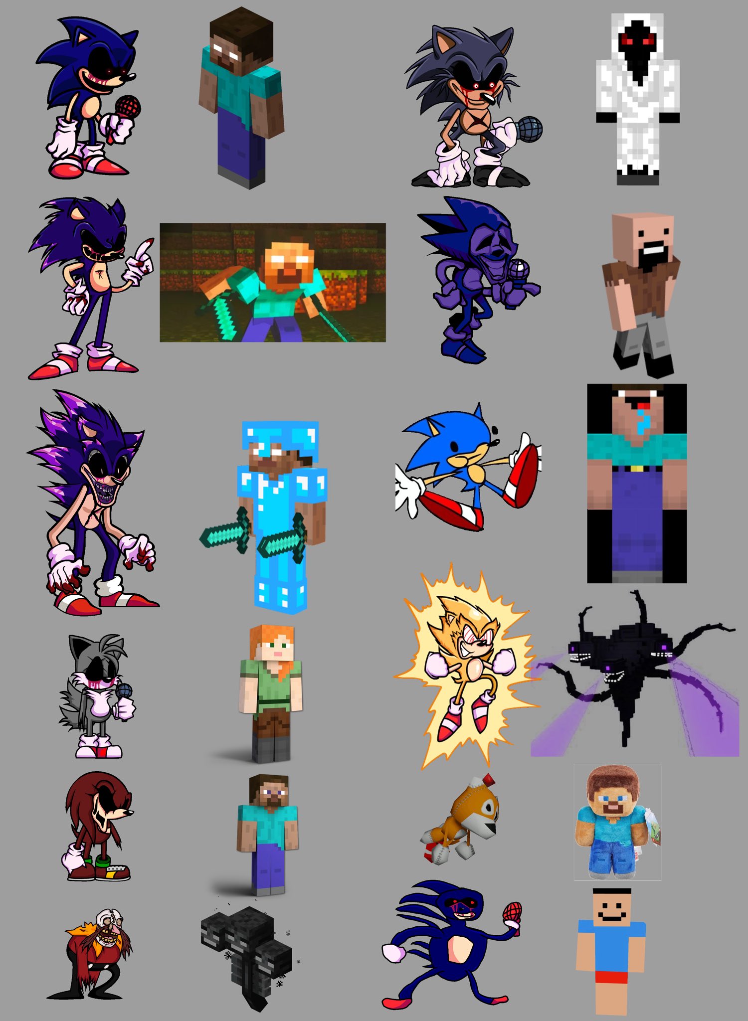 Sonic exe pixel Minecraft Skin